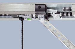 automatic door latching system for additional security on garage doors